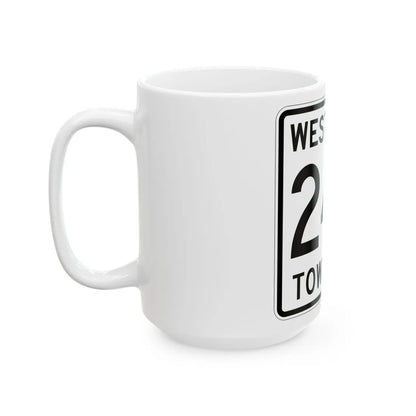 Westfield Township Route 245 Morrow County Ohio (Ohio) (Road Sign) White Coffee Mug - Go Mug Yourself