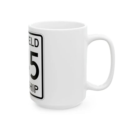 Westfield Township Route 245 Morrow County Ohio (Ohio) (Road Sign) White Coffee Mug - Go Mug Yourself