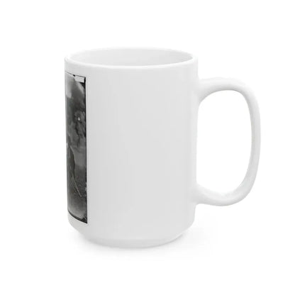 Westover Landing, Va. Col. James H. Childs (Standing) With Other Officers Of The 4th Pennsylvania Cavalry (U.S. Civil War) White Coffee Mug - Go Mug Yourself