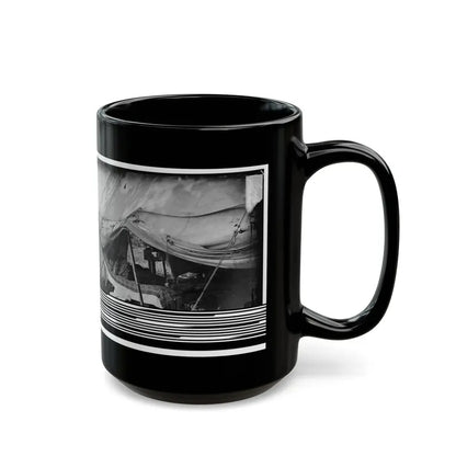 Westover Landing, Va. Lt. Col. Samuel W. Owen, 3d Pennsylvania Cavalry, Caught Napping (U.S. Civil War) Black Coffee Mug - Go Mug Yourself