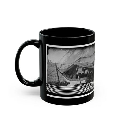 Westover Landing, Va. Lt. Col. Samuel W. Owen, 3d Pennsylvania Cavalry, Caught Napping (U.S. Civil War) Black Coffee Mug - Go Mug Yourself