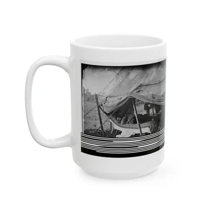 Westover Landing, Va. Lt. Col. Samuel W. Owen, 3d Pennsylvania Cavalry, Caught Napping (U.S. Civil War) White Coffee Mug - Go Mug Yourself