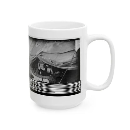 Westover Landing, Va. Lt. Col. Samuel W. Owen, 3d Pennsylvania Cavalry, Caught Napping (U.S. Civil War) White Coffee Mug - Go Mug Yourself