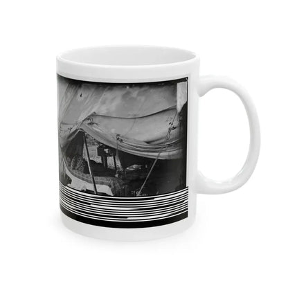Westover Landing, Va. Lt. Col. Samuel W. Owen, 3d Pennsylvania Cavalry, Caught Napping (U.S. Civil War) White Coffee Mug - Go Mug Yourself