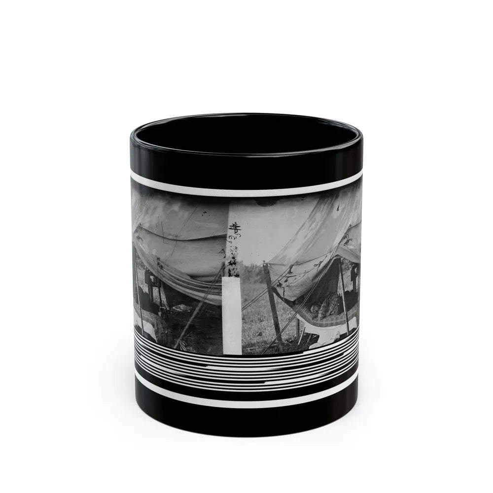 Westover Landing, Va. Lt. Col. Samuel W. Owen, 3d Pennsylvania Cavalry, Caught Napping (U.S. Civil War) Black Coffee Mug-11oz-Go Mug Yourself