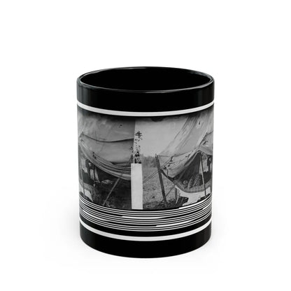 Westover Landing, Va. Lt. Col. Samuel W. Owen, 3d Pennsylvania Cavalry, Caught Napping (U.S. Civil War) Black Coffee Mug-11oz-Go Mug Yourself