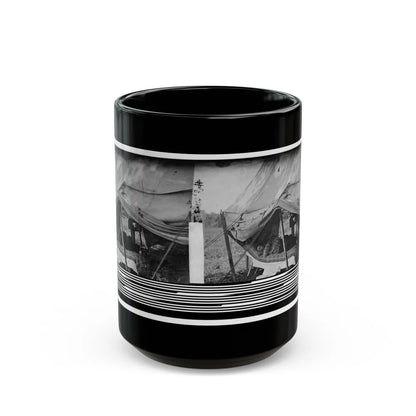 Westover Landing, Va. Lt. Col. Samuel W. Owen, 3d Pennsylvania Cavalry, Caught Napping (U.S. Civil War) Black Coffee Mug-15oz-Go Mug Yourself