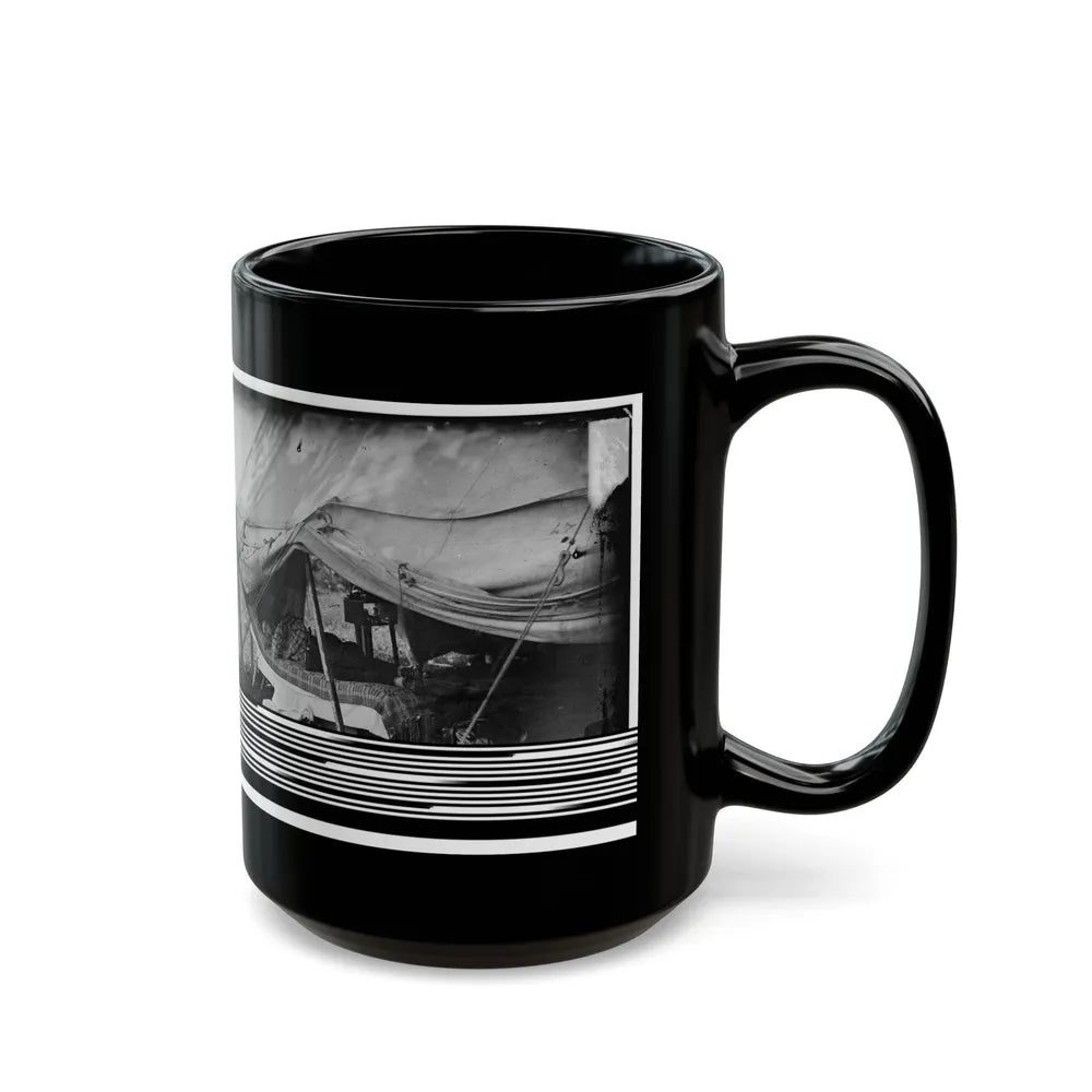 Westover Landing, Va. Lt. Col. Samuel W. Owen, 3d Pennsylvania Cavalry, Caught Napping (U.S. Civil War) Black Coffee Mug-Go Mug Yourself