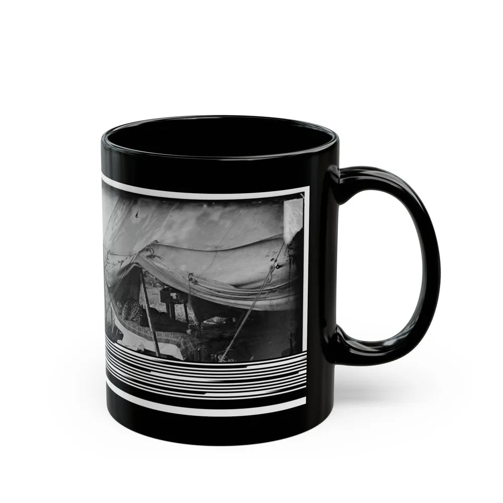 Westover Landing, Va. Lt. Col. Samuel W. Owen, 3d Pennsylvania Cavalry, Caught Napping (U.S. Civil War) Black Coffee Mug-Go Mug Yourself