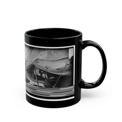 Westover Landing, Va. Lt. Col. Samuel W. Owen, 3d Pennsylvania Cavalry, Caught Napping (U.S. Civil War) Black Coffee Mug-Go Mug Yourself