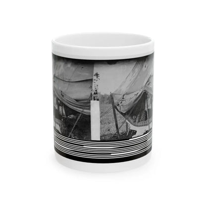 Westover Landing, Va. Lt. Col. Samuel W. Owen, 3d Pennsylvania Cavalry, Caught Napping (U.S. Civil War) White Coffee Mug-11oz-Go Mug Yourself