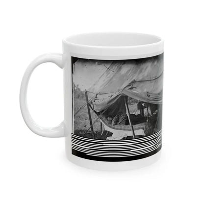 Westover Landing, Va. Lt. Col. Samuel W. Owen, 3d Pennsylvania Cavalry, Caught Napping (U.S. Civil War) White Coffee Mug-Go Mug Yourself