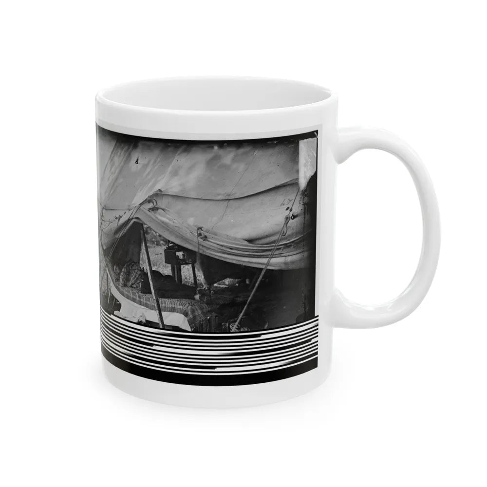 Westover Landing, Va. Lt. Col. Samuel W. Owen, 3d Pennsylvania Cavalry, Caught Napping (U.S. Civil War) White Coffee Mug-Go Mug Yourself