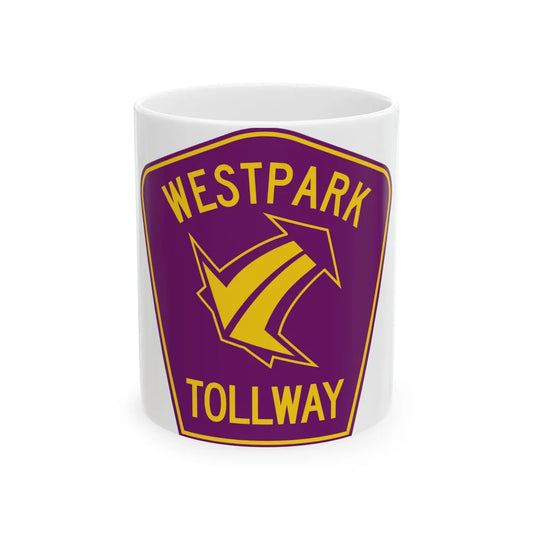 Westpark Tollway (Texas) (Road Sign) White Coffee Mug 11oz - Go Mug Yourself