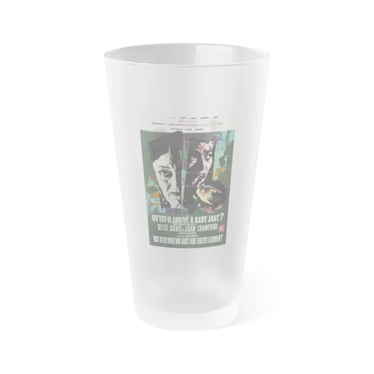 WHAT EVER HAPPENED TO BABY JANE (BELGIAN) 1962 Movie Poster - Frosted Pint Glass 16oz 16oz Frosted - Go Mug Yourself