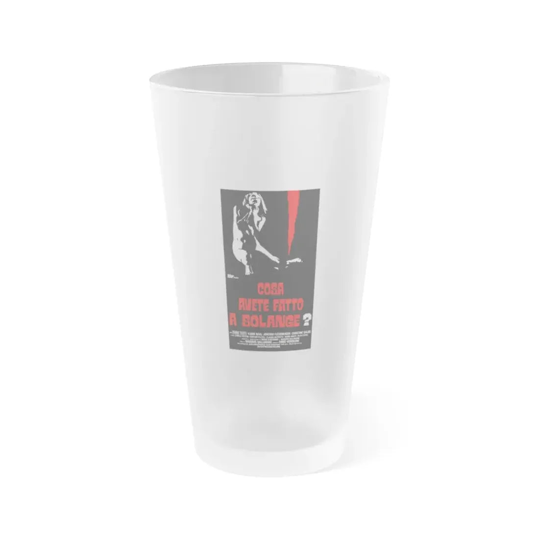 WHAT HAVE YOU DONE TO SOLANGE 1972 Movie Poster - Frosted Pint Glass 16oz 16oz Frosted - Go Mug Yourself