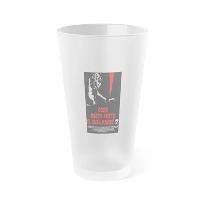 WHAT HAVE YOU DONE TO SOLANGE 1972 Movie Poster - Frosted Pint Glass 16oz 16oz Frosted - Go Mug Yourself