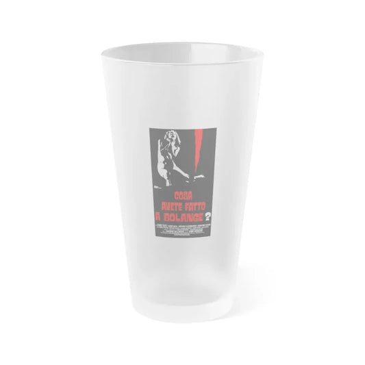 WHAT HAVE YOU DONE TO SOLANGE 1972 Movie Poster - Frosted Pint Glass 16oz 16oz Frosted - Go Mug Yourself