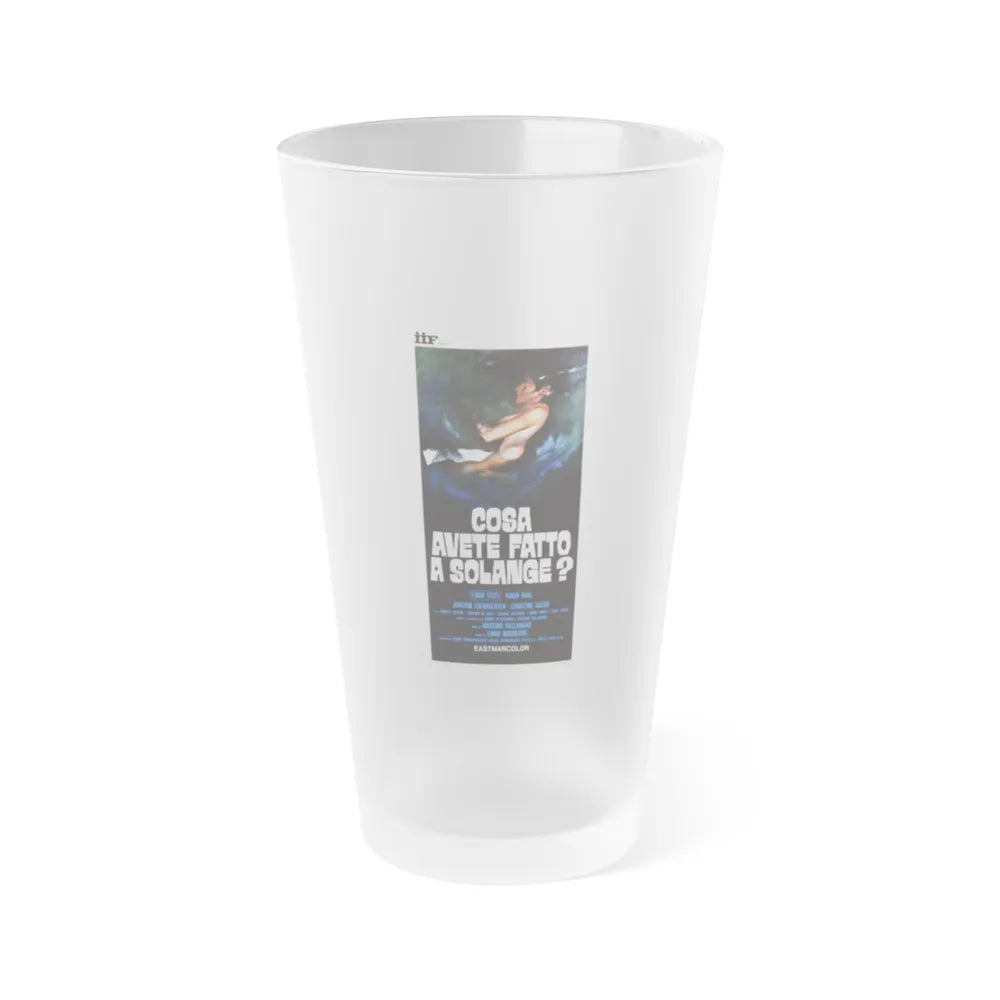 WHAT HAVE YOU DONE TO SOLANGE (2) 1972 Movie Poster - Frosted Pint Glass 16oz-16oz-Frosted-Go Mug Yourself