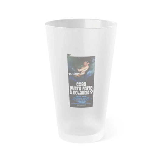 WHAT HAVE YOU DONE TO SOLANGE (2) 1972 Movie Poster - Frosted Pint Glass 16oz 16oz Frosted - Go Mug Yourself
