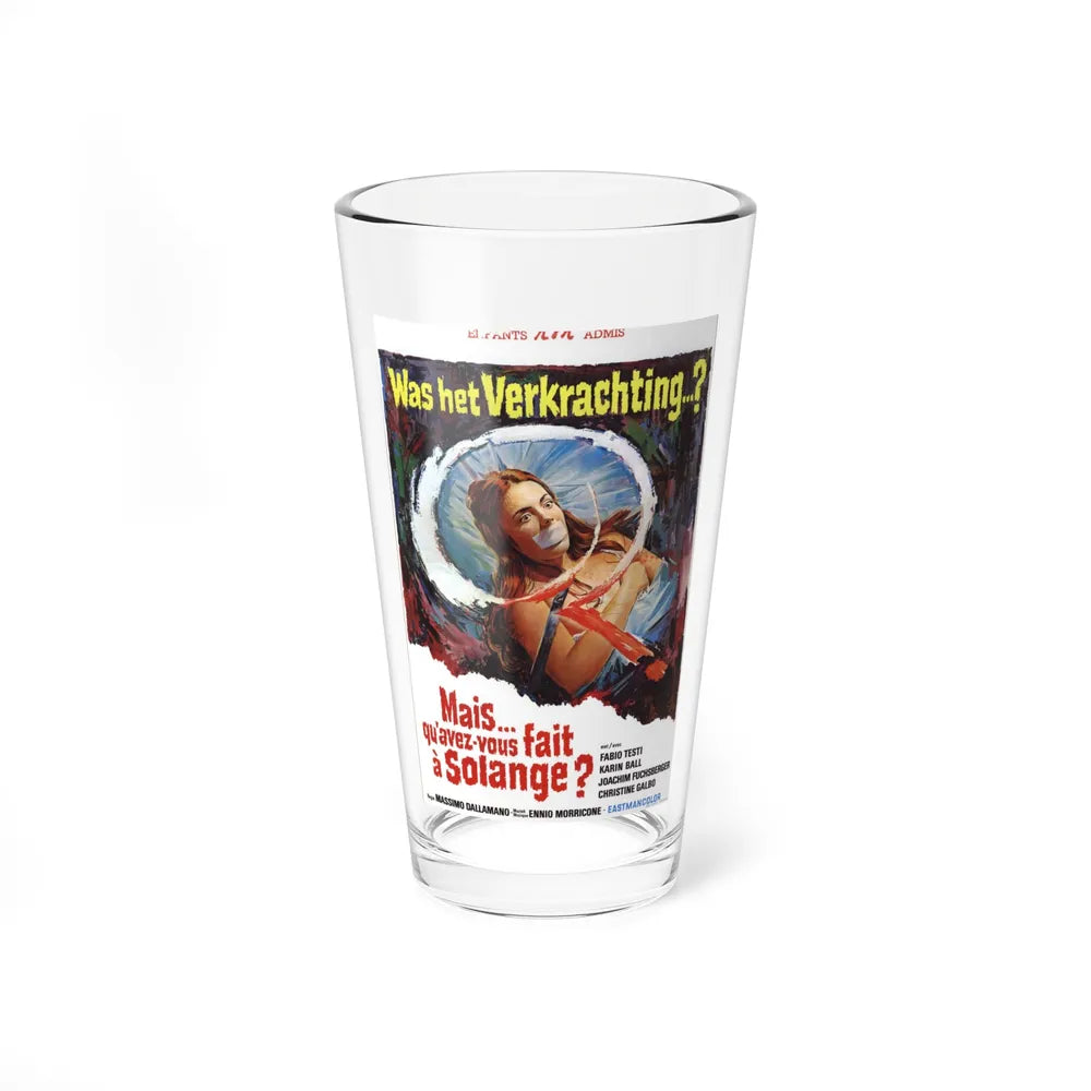 WHAT HAVE YOU DONE TO SOLANGE (BELGIAN) 1972 Movie Poster - Pint Glass 16oz-16oz-Go Mug Yourself