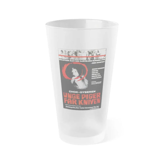WHAT HAVE YOU DONE TO SOLANGE (DANISH) 1972 Movie Poster - Frosted Pint Glass 16oz 16oz Frosted - Go Mug Yourself