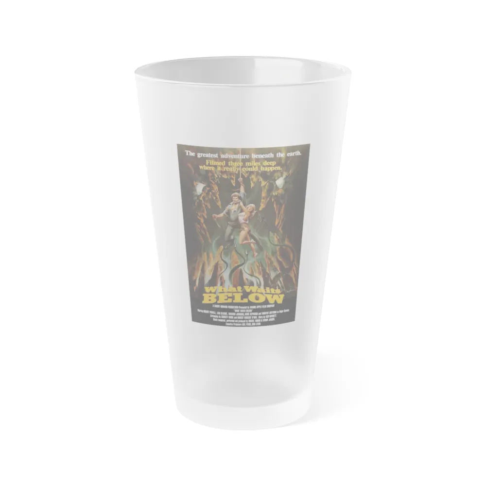 WHAT WAITS BELOW 1984 Movie Poster - Frosted Pint Glass 16oz-16oz-Frosted-Go Mug Yourself