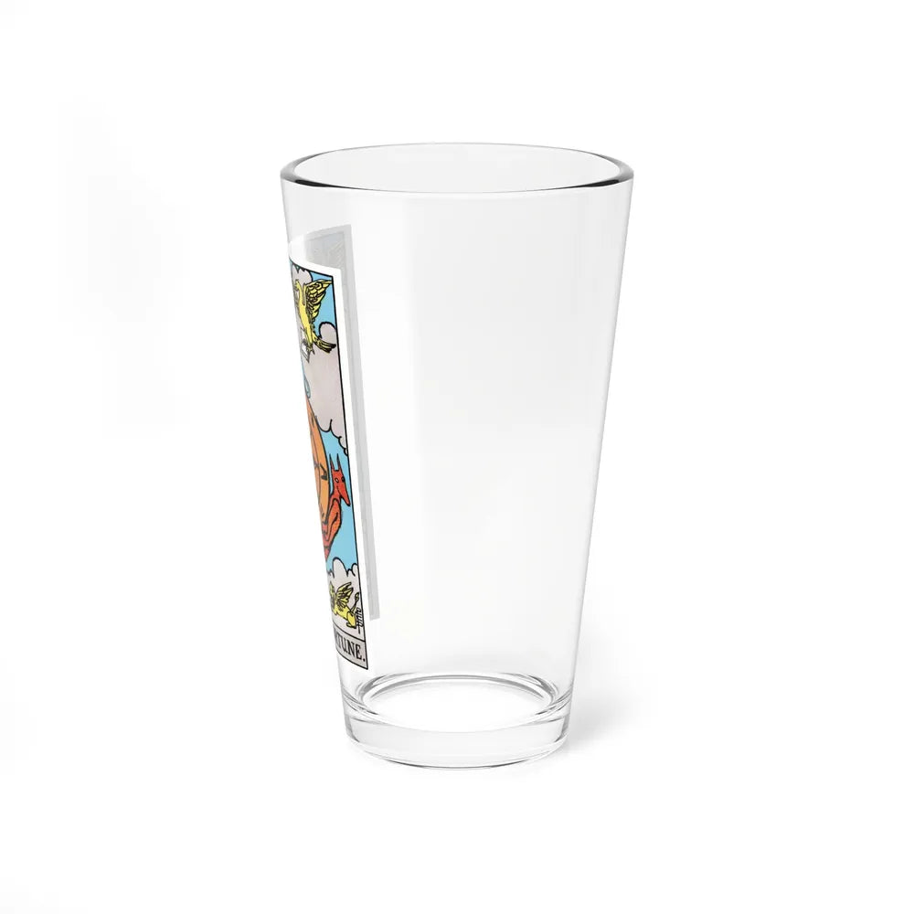 Wheel of Fortune (Tarot Card) Pint Glass 16oz-Go Mug Yourself