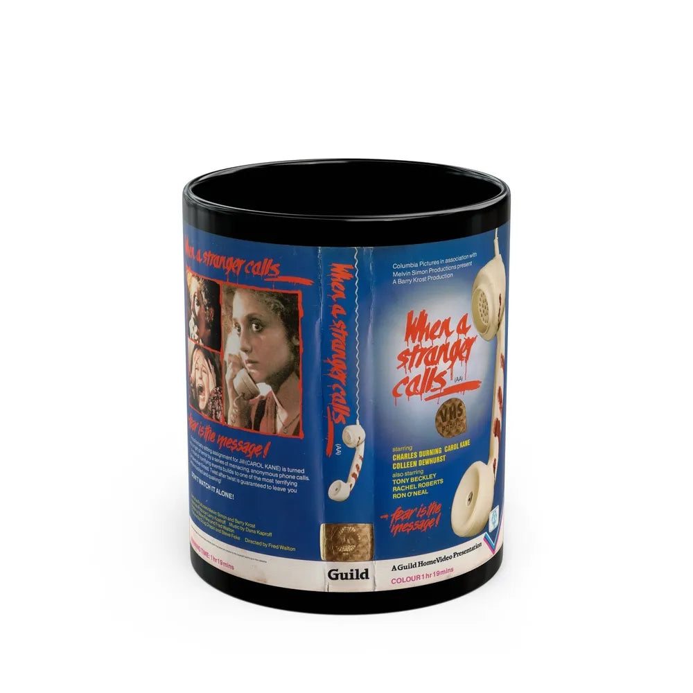 WHEN A STRANGER CALLS (VHS COVER) - Black Coffee Mug-11oz-Go Mug Yourself