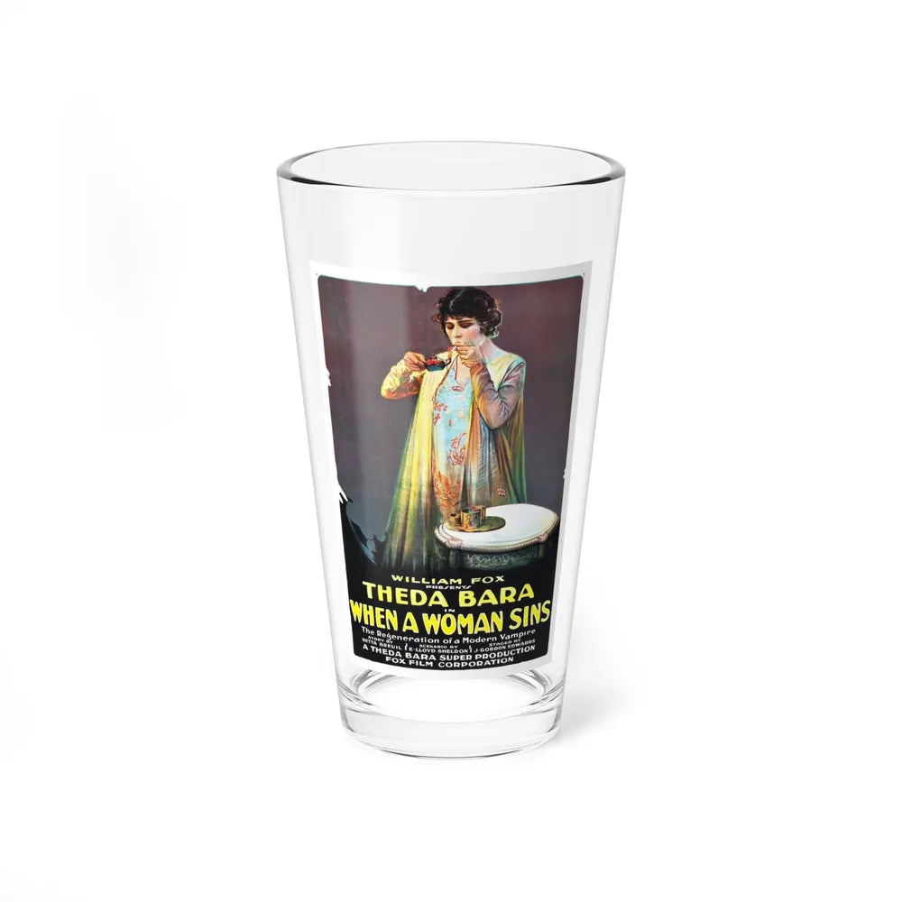 WHEN A WOMAN SINS 1918 Movie Poster - Pint Glass 16oz-16oz-Go Mug Yourself