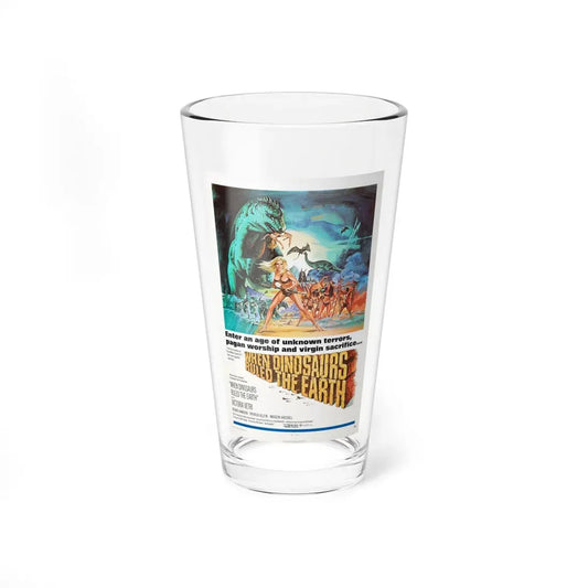 WHEN DINOSAURS RULED THE EARTH 1970 Movie Poster - Pint Glass 16oz 16oz - Go Mug Yourself
