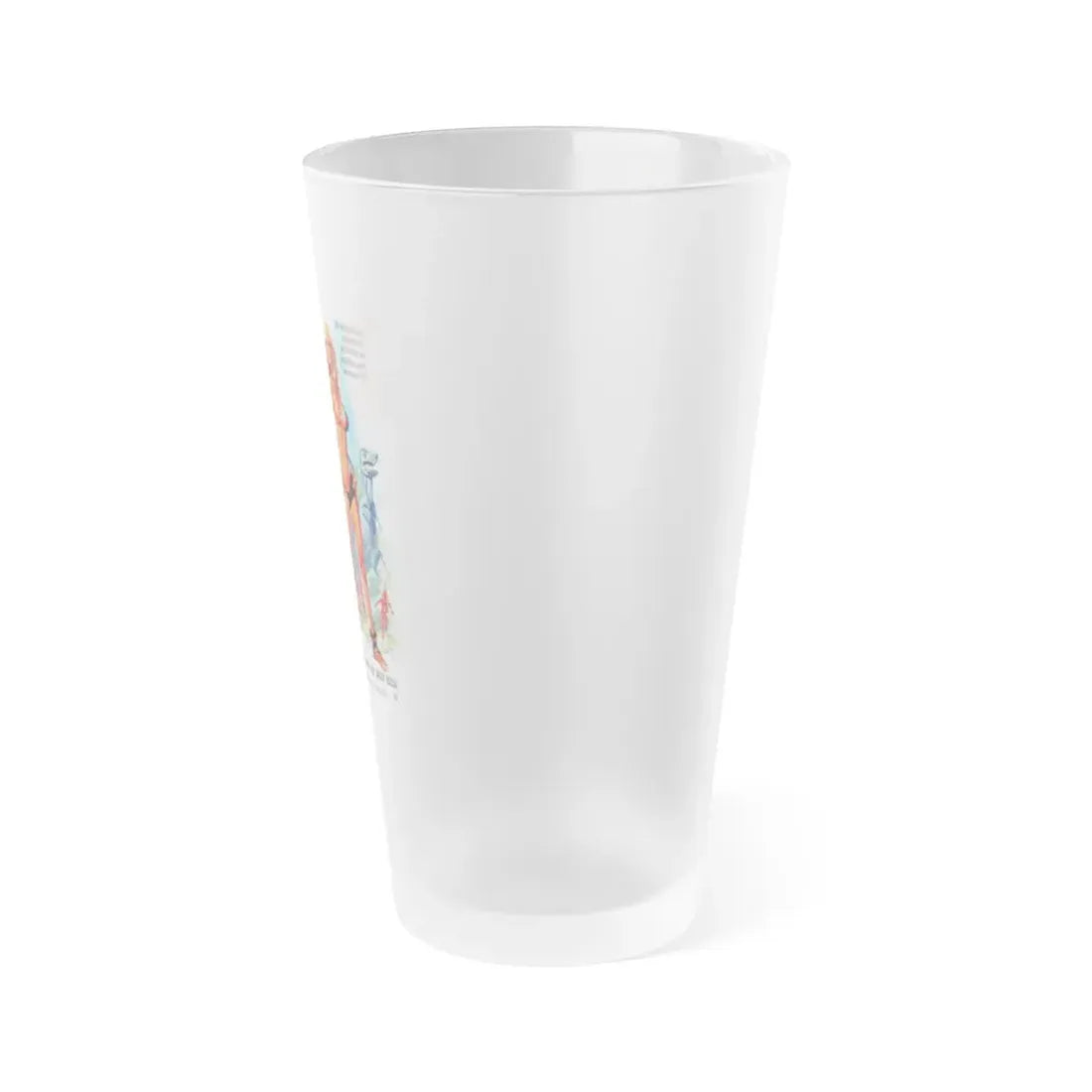 WHEN DINOSAURS RULED THE EARTH (GERMAN) 1970 Movie Poster - Frosted Pint Glass 16oz - Go Mug Yourself