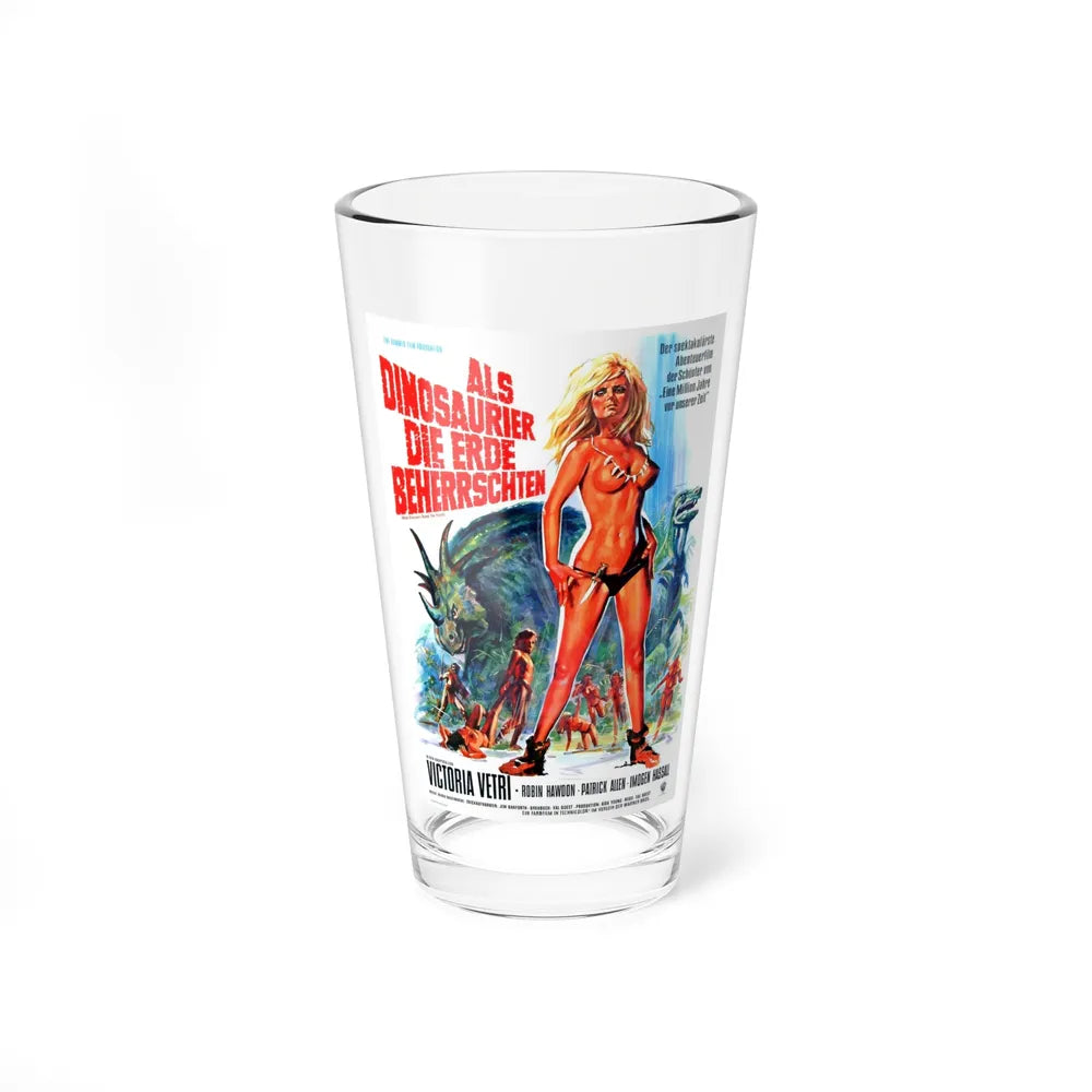 WHEN DINOSAURS RULED THE EARTH (GERMAN) 1970 Movie Poster - Pint Glass 16oz-16oz-Go Mug Yourself