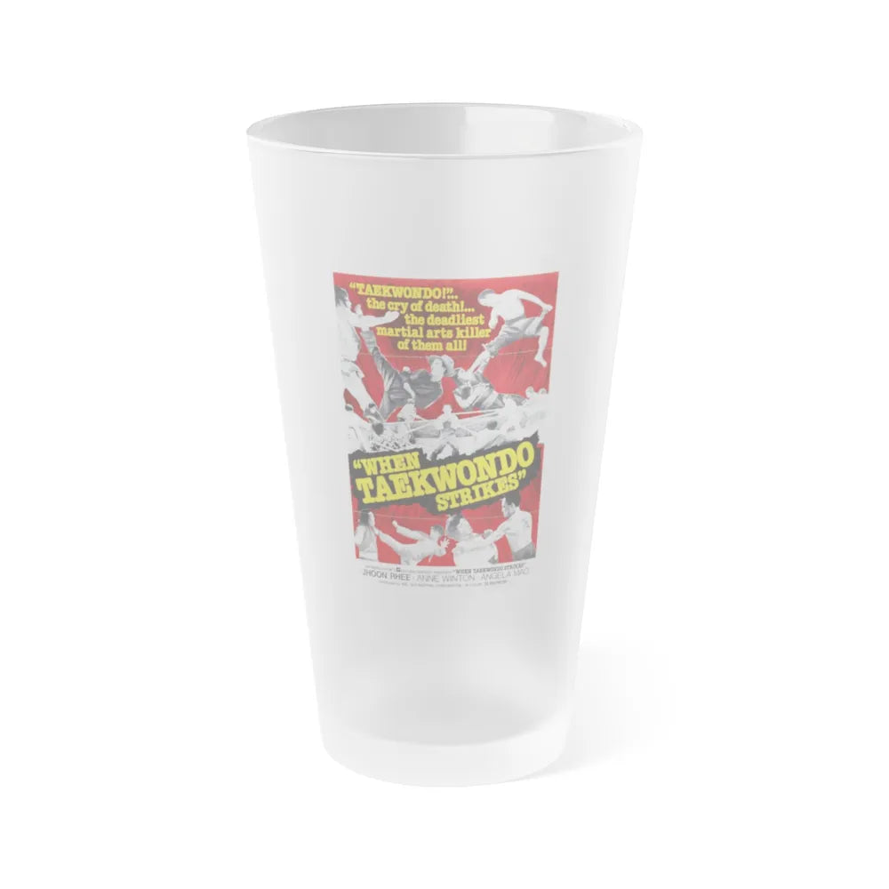 WHEN TAEKWONDO STRIKES 1973 Movie Poster - Frosted Pint Glass 16oz-16oz-Frosted-Go Mug Yourself