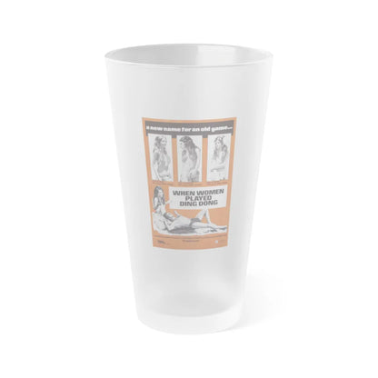 WHEN WOMEN PLAYED DING DONG 1971 Movie Poster - Frosted Pint Glass 16oz-16oz-Frosted-Go Mug Yourself