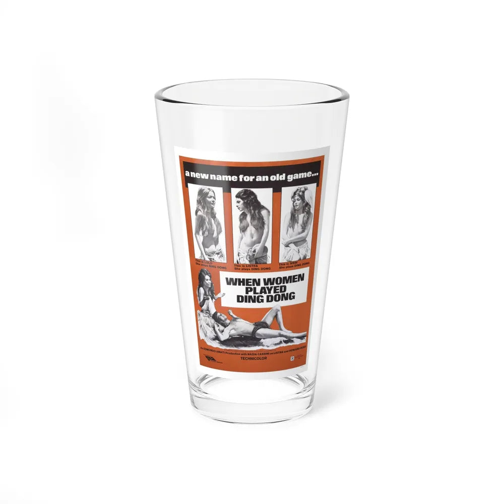 WHEN WOMEN PLAYED DING DONG 1971 Movie Poster - Pint Glass 16oz-16oz-Go Mug Yourself