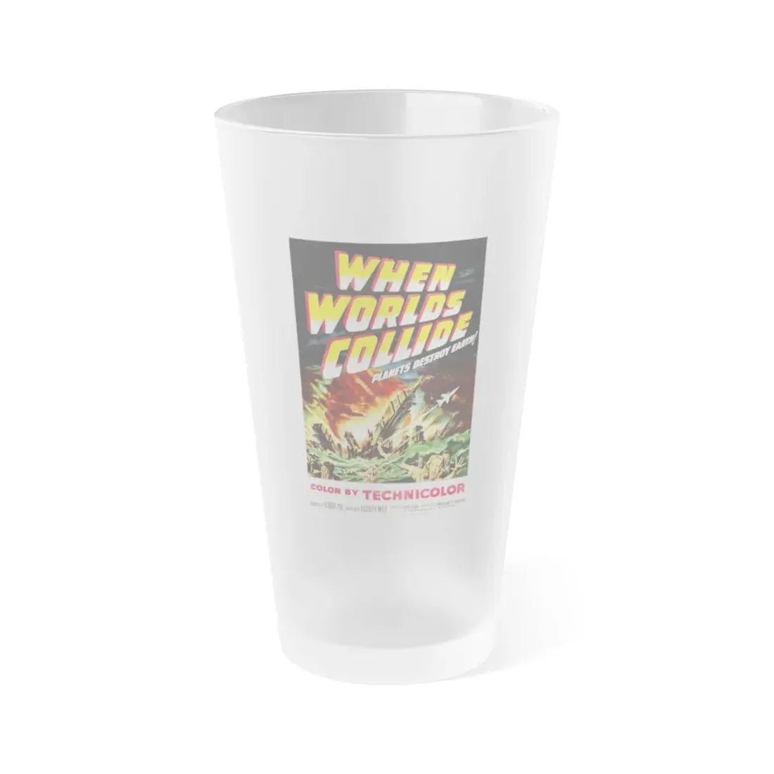 WHEN WORLDS COLLIDE 1951 Movie Poster - Frosted Pint Glass 16oz 16oz Frosted - Go Mug Yourself
