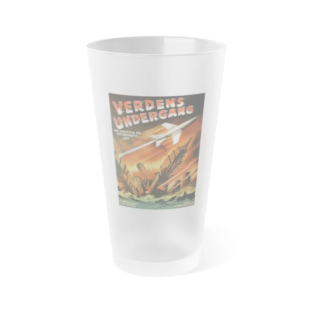 WHEN WORLDS COLLIDE (SCANDINAVIAN) 1951 Movie Poster - Frosted Pint Glass 16oz-16oz-Frosted-Go Mug Yourself