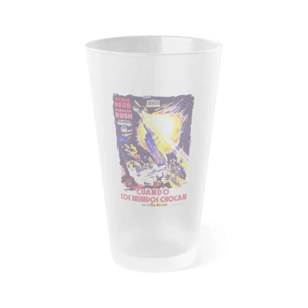 WHEN WORLDS COLLIDE (SPANISH) 1951 Movie Poster - Frosted Pint Glass 16oz-16oz-Frosted-Go Mug Yourself