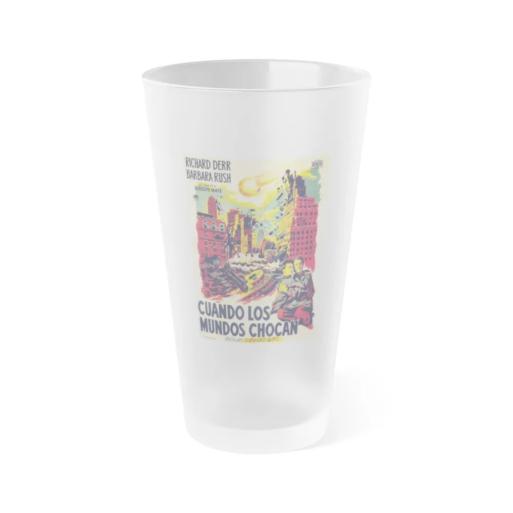 WHEN WORLDS COLLIDE (SPANISH 2) 1951 Movie Poster - Frosted Pint Glass 16oz-16oz-Frosted-Go Mug Yourself