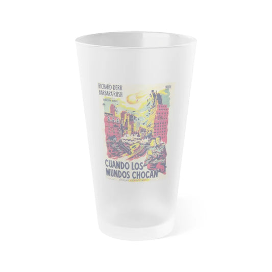 WHEN WORLDS COLLIDE (SPANISH 2) 1951 Movie Poster - Frosted Pint Glass 16oz-16oz-Frosted-Go Mug Yourself