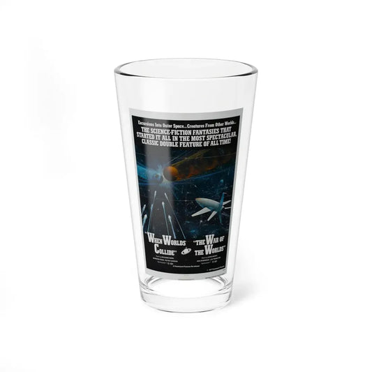 WHEN WORLDS COLLIDE + WAR OF THE WORLDS 1951 Movie Poster - Pint Glass 16oz 16oz - Go Mug Yourself
