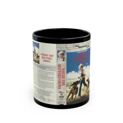 WHERE THE RED FERN GROWS (VHS COVER) - Black Coffee Mug 11oz - Go Mug Yourself