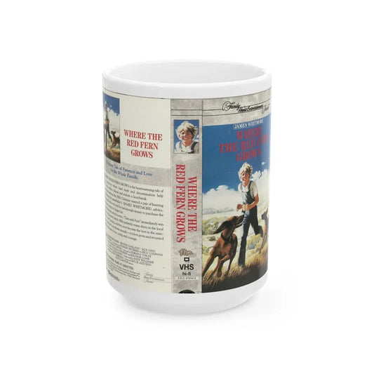 WHERE THE RED FERN GROWS (VHS COVER) - White Coffee Mug 15oz - Go Mug Yourself