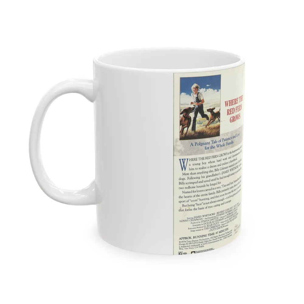 WHERE THE RED FERN GROWS (VHS COVER) - White Coffee Mug-Go Mug Yourself