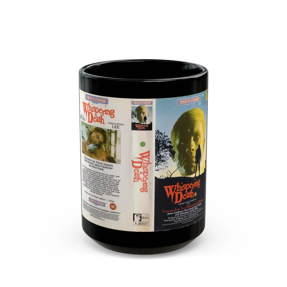 WHISPERING DEATH (VHS COVER) - Black Coffee Mug-15oz-Go Mug Yourself