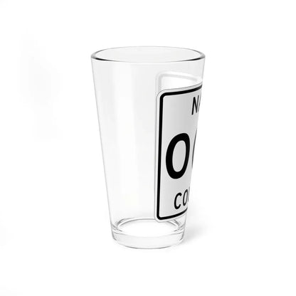 White County Plate Template (Michigan) (Road Sign) Pint Glass 16oz - Go Mug Yourself