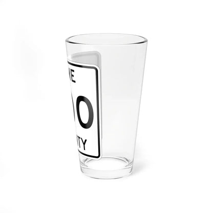 White County Plate Template (Michigan) (Road Sign) Pint Glass 16oz - Go Mug Yourself