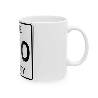White County Plate Template (Michigan) (Road Sign) White Coffee Mug - Go Mug Yourself