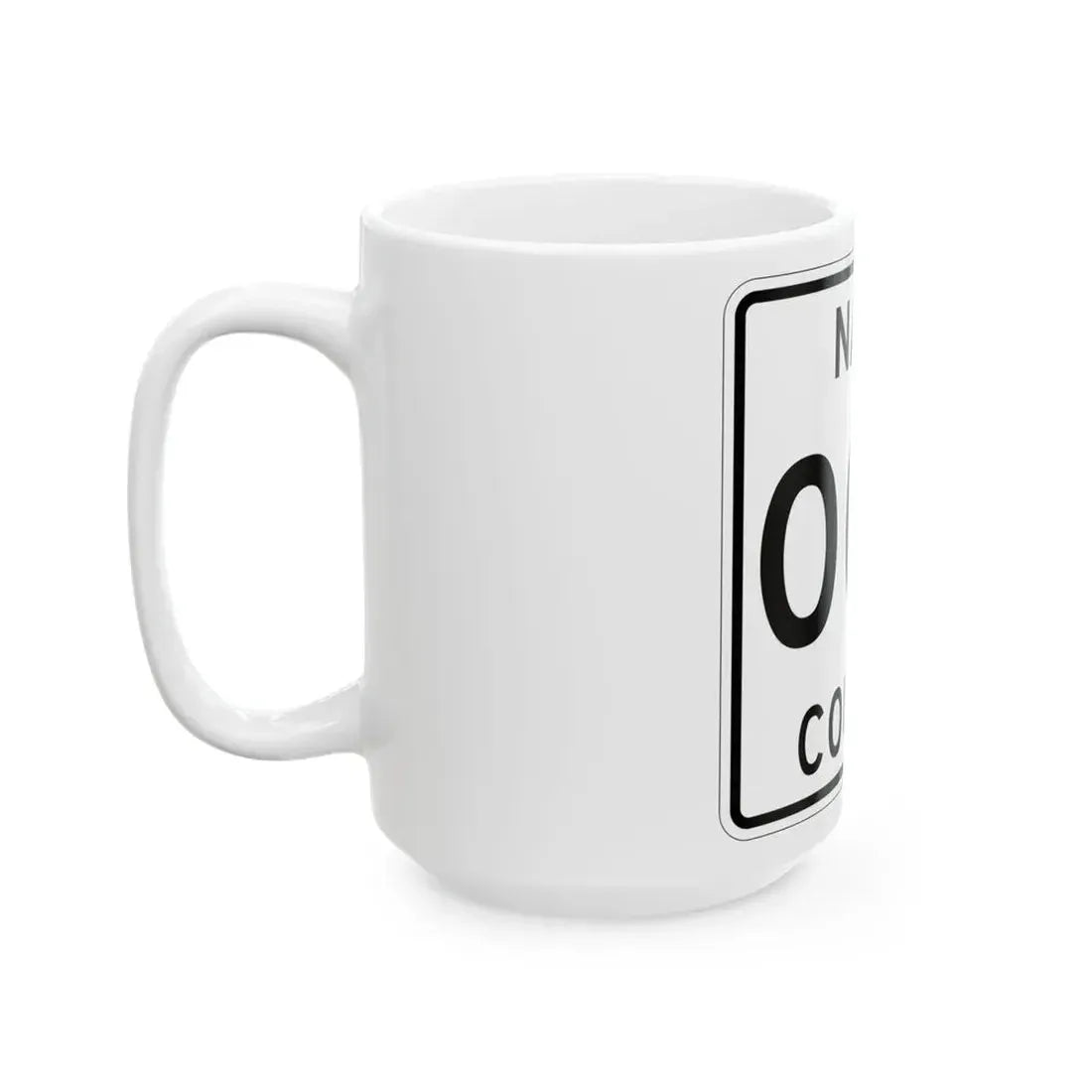 White County Plate Template (Michigan) (Road Sign) White Coffee Mug - Go Mug Yourself